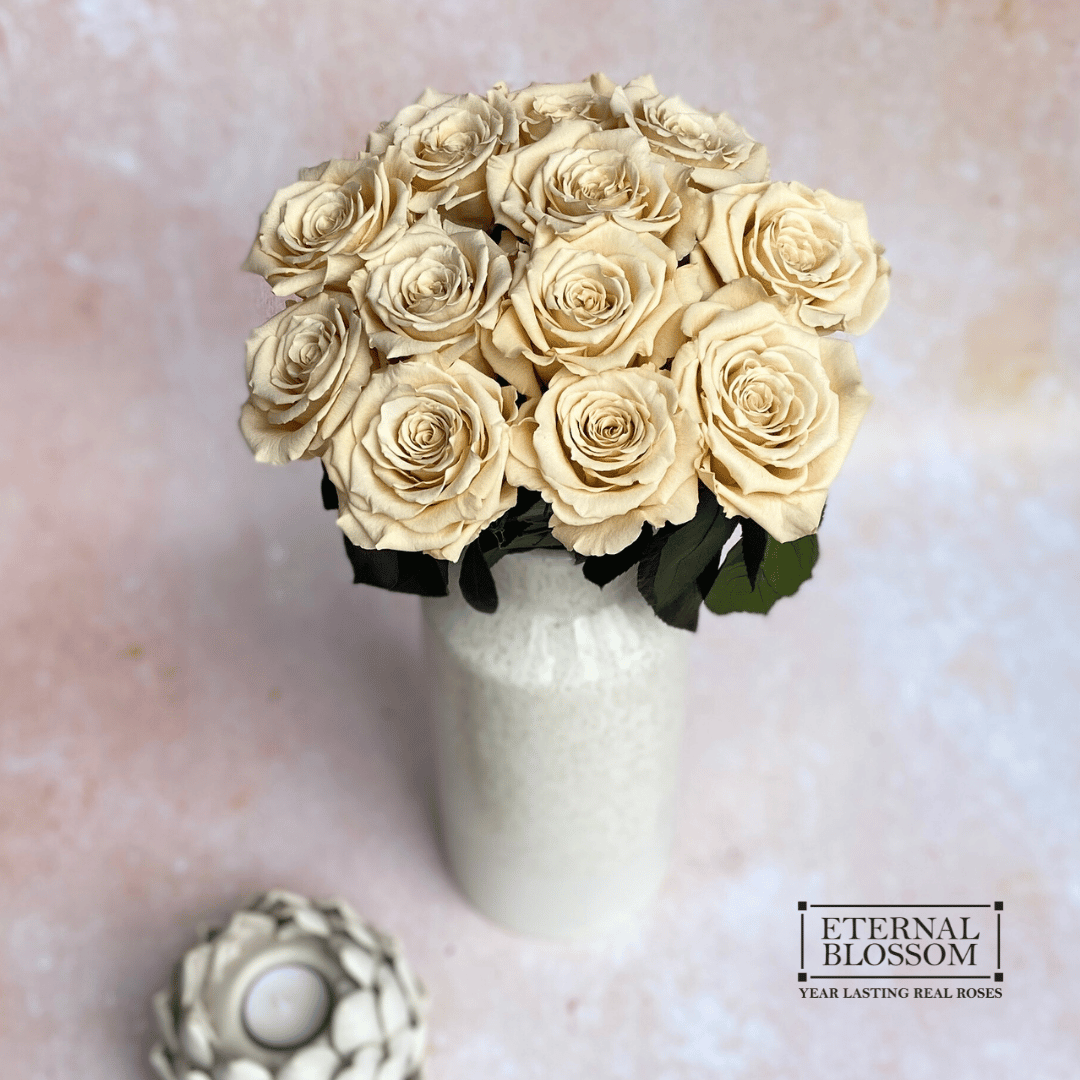 A Dozen Long Stem Roses - Year Lasting Infinity Roses