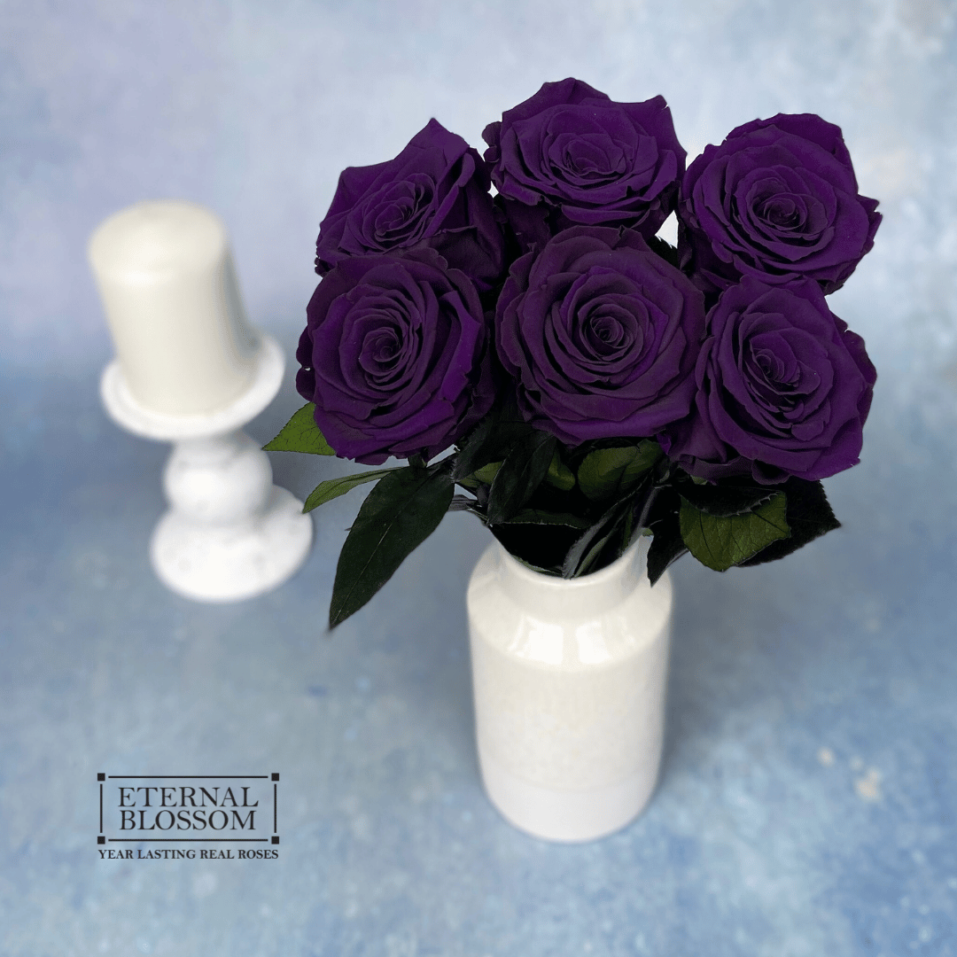 Half a Dozen Long Stem Roses - Year Lasting Infinity Roses